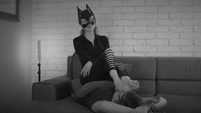 Cynthia Petite 22yo Woman - Burglar Get Caught But She Won - Black And White Clip - HD 2560x1440