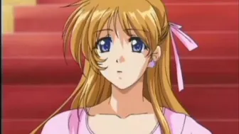 Busty anime babe takes a hard pounding in wild hentai scene
