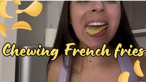 Chewing French fries