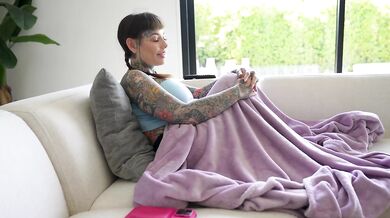 Hot goth milf gets hard riding her best friend’s dick