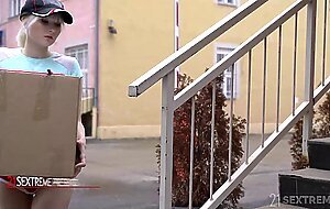Determined delivery girl, Miss Melissa