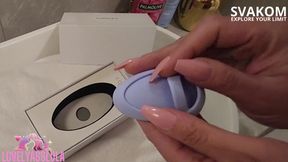 MILF in the Bathroom with Echo2 Svakom  She loves to rub hot cum into her body