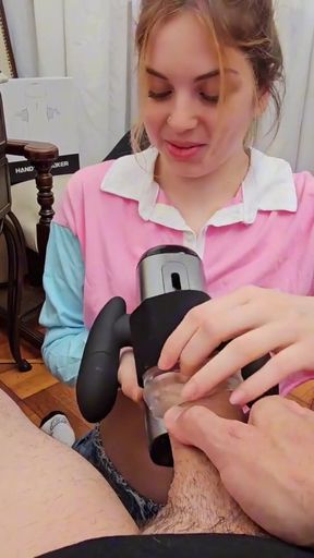 testing a new toy "the handy stroker" of bad peach   Clip 1