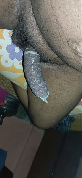 Handjob with condom
