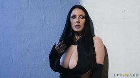 Cutie brunette Angela White screwed by two black dicks