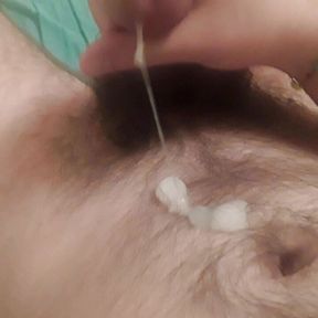 masturbate my big hairy cock until cumshot and give a big cumshot and continue masturbating very rich