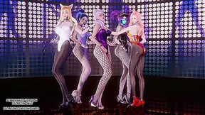 ExIDs Up Down Turns Steamy as League Heroes Duet in Sensual MMD Fantasy