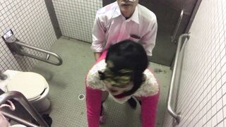 Chinese Crossdresser Ayumi Fellatio Analsex Internal Cumshot Public Rest Room 013