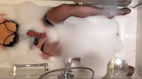 Big tits shemale bathtub masturbation