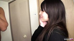 Creampie fuck in Japanese massage - Asian masseuse seduces older client