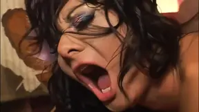 Sandra Romain deep-throats huge cock in reverse cowgirl