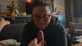 Took My Cock Out and Got Helped by Working Girl in Glasses