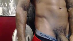 Ebony Male, Brian Plays with His Dick