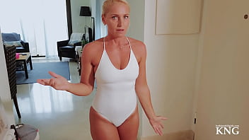 Creampied MILF neighbor in doggystyle and cowgirl action