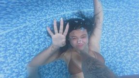 Duo Breath Hold Challenge: Intense Water Submersion & Underwater Tease!