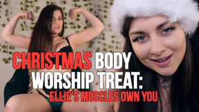 CHRISTMAS BODY WORSHIP TREAT: ELLIE'S MUSCLES OWN YOU 1080P- ELLIE IDOL