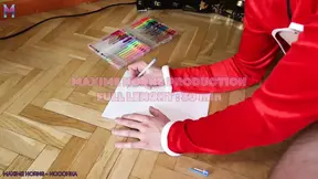 French Slut Rides Huge Dildo and Pegs Him