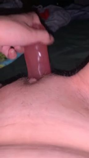 Playing with self with pink dildo