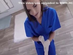 Sensual Paramedic sucks her brothers cock and fucks him eventually