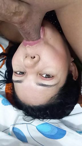 Blowjob deepthroat camera