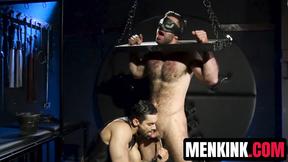 ”Muscled Arad Winwin dominates Lucas Leons unshaved tight hole”