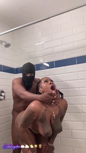 Big Titty Big Booty Sex Goddess Gets Fuck Hard in Shower!