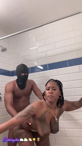 Big Titty Big Booty Sex Goddess Gets Fuck Hard in Shower!