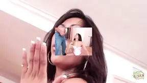 Asian bomb refuses big white cock, eats pussy