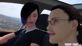 Bbc dilf has car encounter with t-girl butt, deep throating included