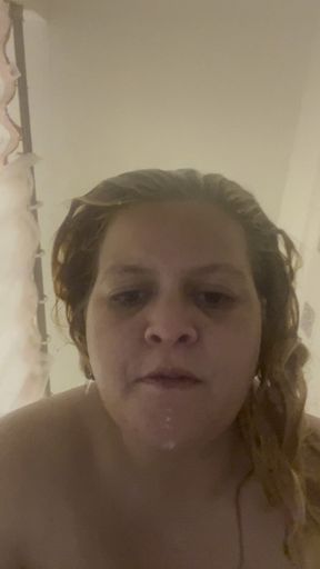 Taking shower