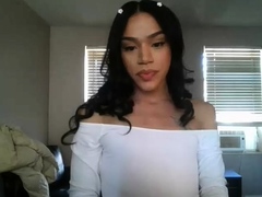 Cute curly brunette solo webcam masturbation