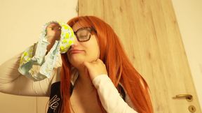 Sneezing Disaster After Smelling My Girlfriend's Used Panties