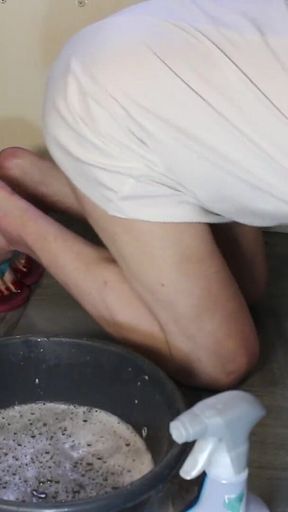 Worthless Maggot Cleaning Floor