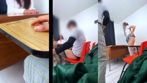 maestra mexicana poniendo examen extraordinario a estudiantes en el salon! hay otra manera de pasar maestra? les pide cuerpo para pasar la materia! completo