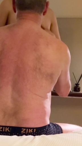 Daddy (56) enjoys the love and kisses of his stepson (19)   Clip 1