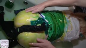 Courtyard Creampie After Jacuzzi, Slick Playful Scene Turns Into Slippery Intimate Visual Experience
