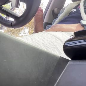 Caught wanking in the car by a married man