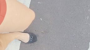 Walking with sneaker