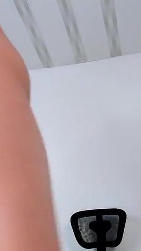 Twink Masturbating Solo, Massage with Thick Uncut Cock, Latino Amateur