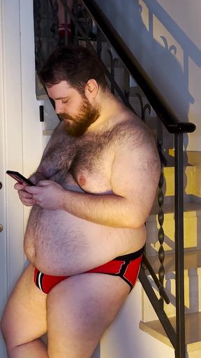 Hairy Stepdaddy Fucks My Fat Ass Raw and the Cameraman Joins in
