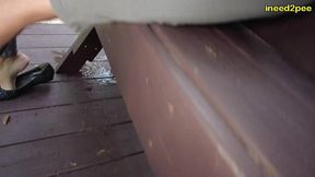 milf goddess brandon pees her tight jeggings omorashi