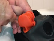 locked in my studio gum mask with my piss my cum and my braces
