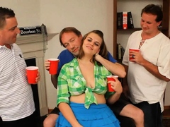 Big Tit Southern Bitch ANAL Gang Bang