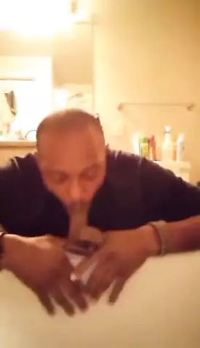 Black dildo dick sucking and deepthroat sloppy gagging