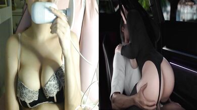 Cumming deep inside Tight pussy in a public parking- Girl Watching Hentai