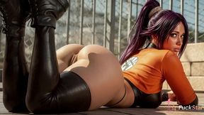 i caught this sly goddess of flash yoruichi, pinned her to the wall and filled her hot mouth with sticky cum after a red-hot fuck to deep tears [ai]