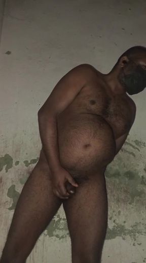 Desi Indian guy calms his dick by masturbating