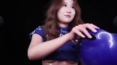 Hot cheerleader ASMR roleplay sloppy kisses ear feast