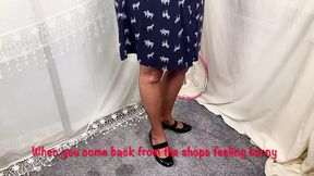 Mrs Mature Feet comes home horny from shops