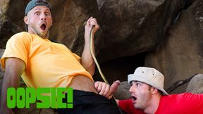 ADULT TIME - OOPSIE: Helpful Friend Michael Boston SUCKS THE VENOM OUT Of Hiking Buddy's Huge DICK!